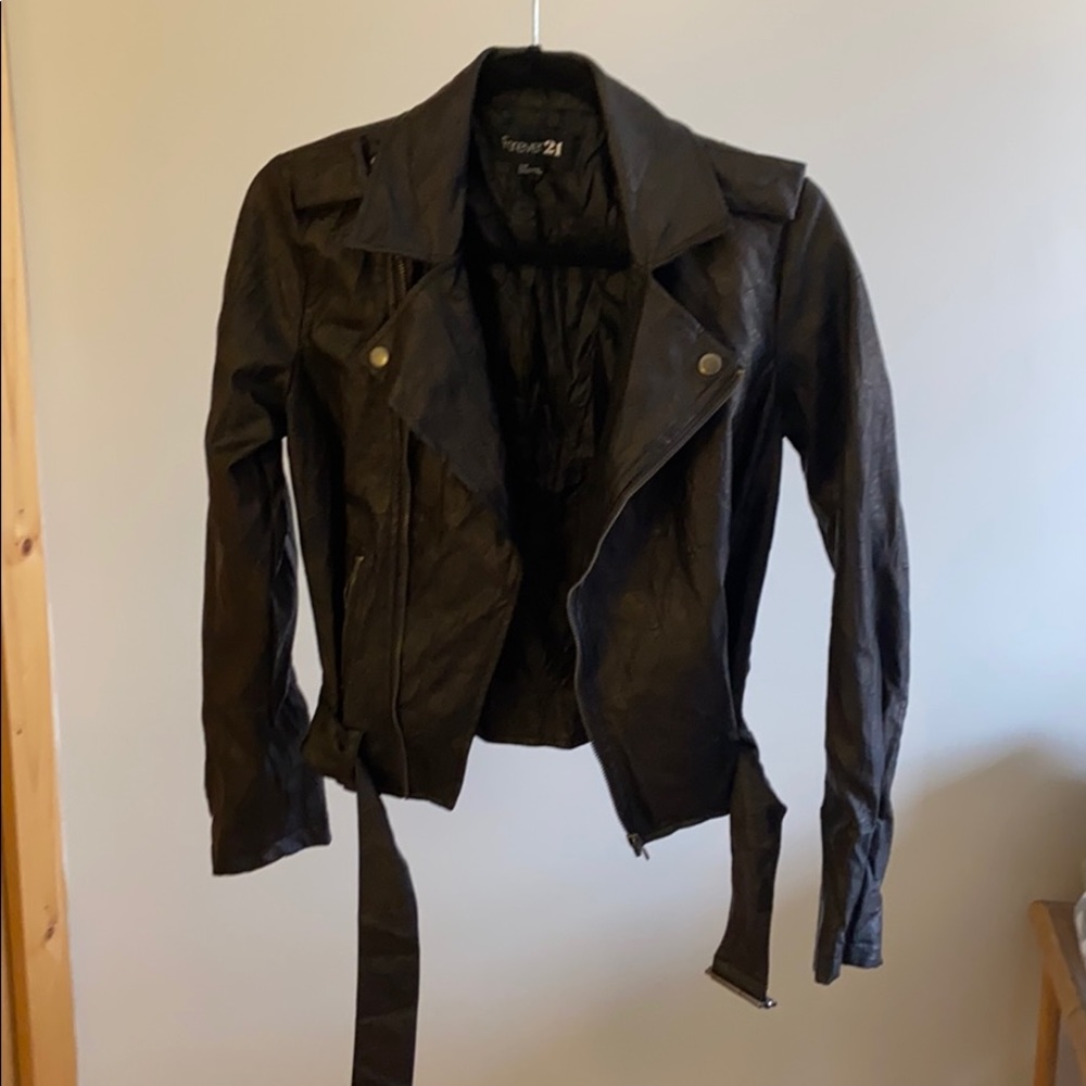 Faux leather jacket